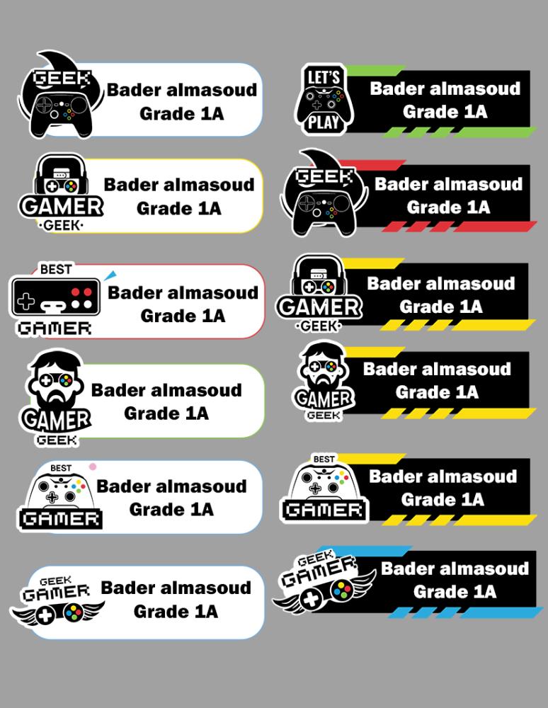 Gamer stickers