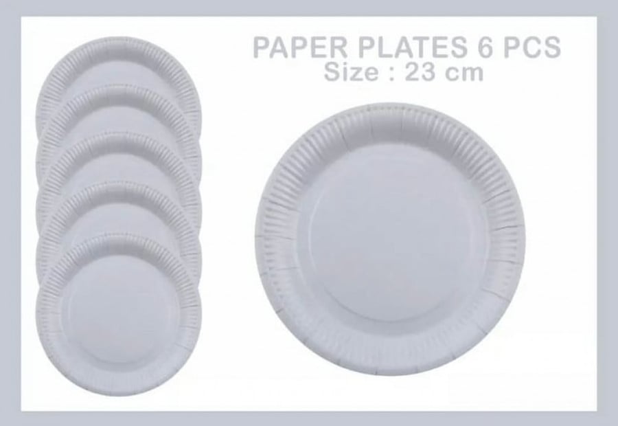 Gray paper plates
