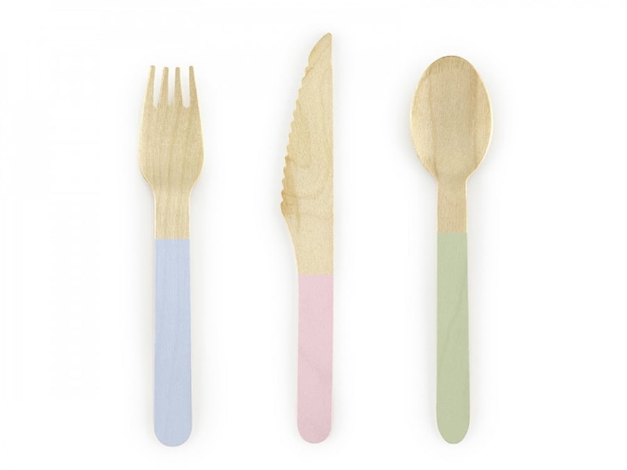 أدوات المائدة الخشبية Wooden Cutlery, mix