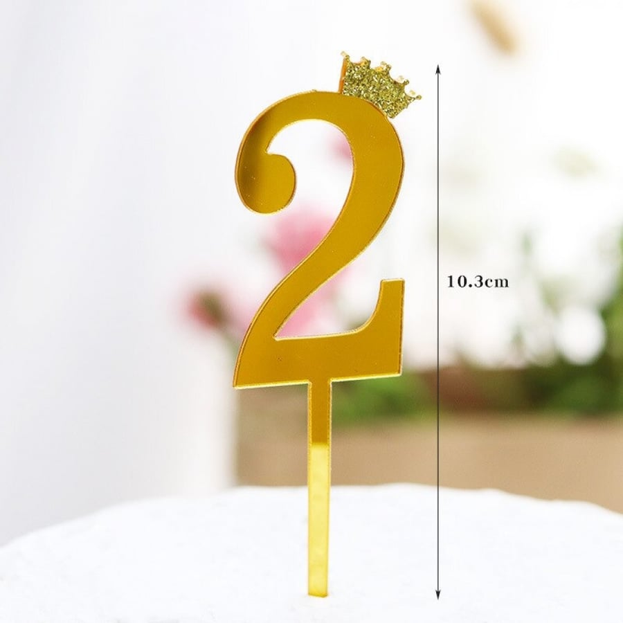A number 2 golden cake mold