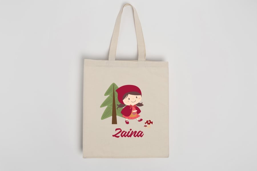 A cloth bag with the Little Red Riding Hood