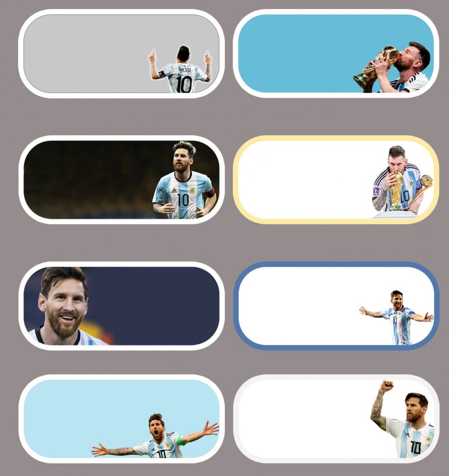 Name stickers - Messi -