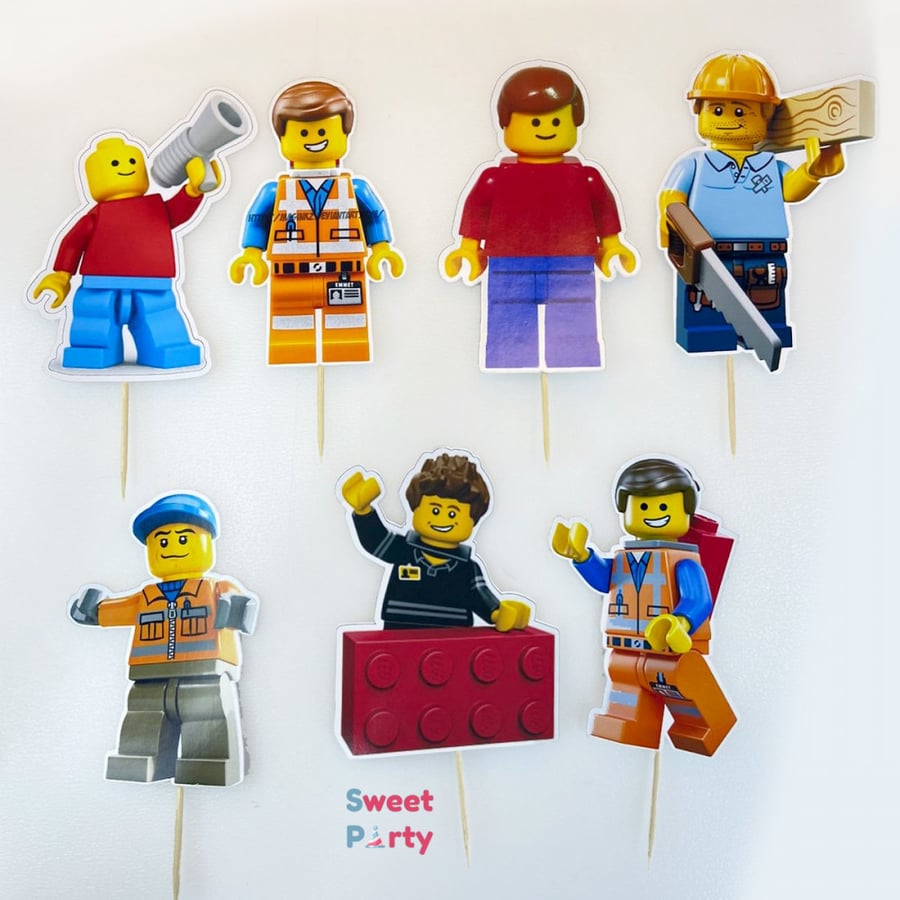 تغريسات كوب كيك ليجو Lego topper cup cake