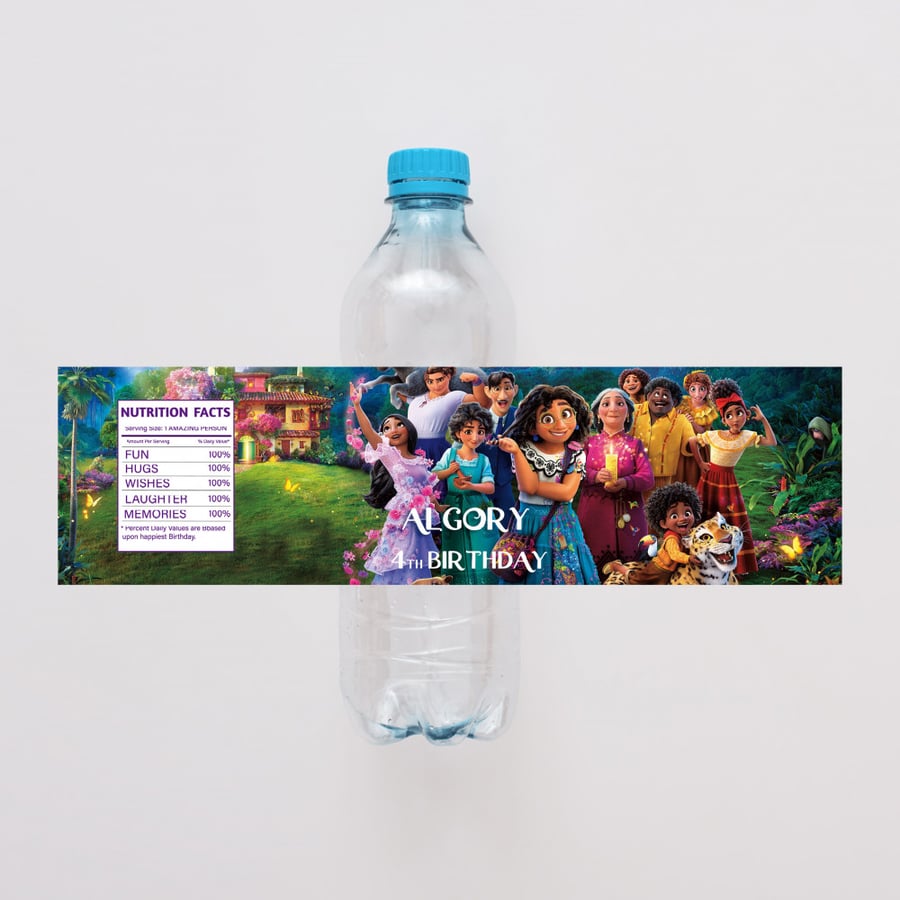 تاق ماء إنكانتو عائلة مادريغال /Encanto Water Bottle Labels