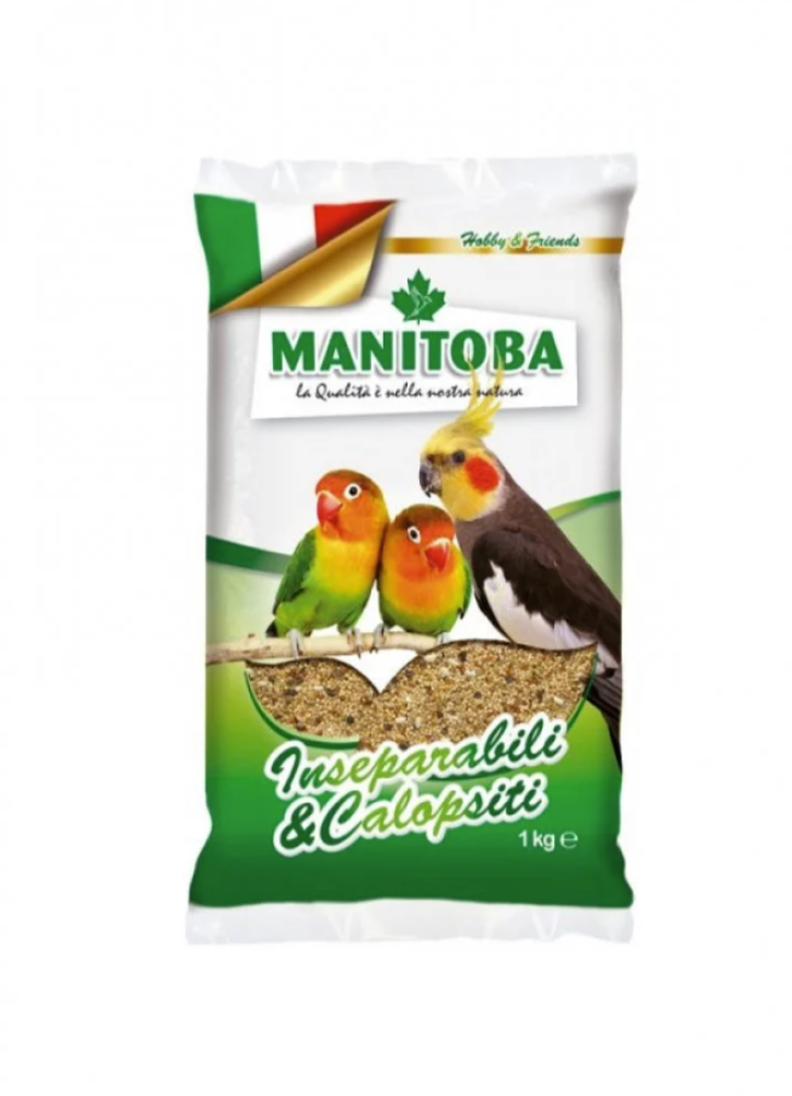 مانيتوبا اكل طيور الروز والكروان والفيشر 1كغ Manitoba Parrocchetti 1kg