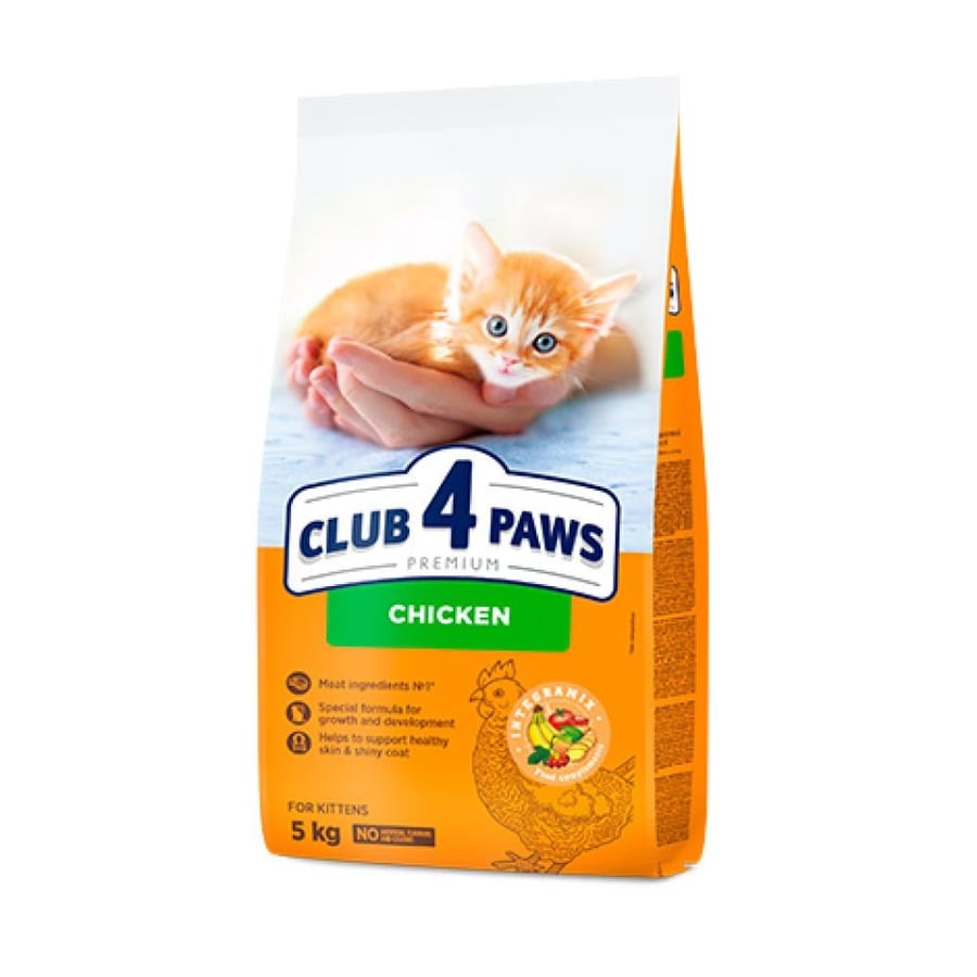 كلوب فور باوز بريميوم – طعام جاف للقطط الصغيرة بالدجاج | Club 4 Paws Premium Kitten – Chicken Dry Food