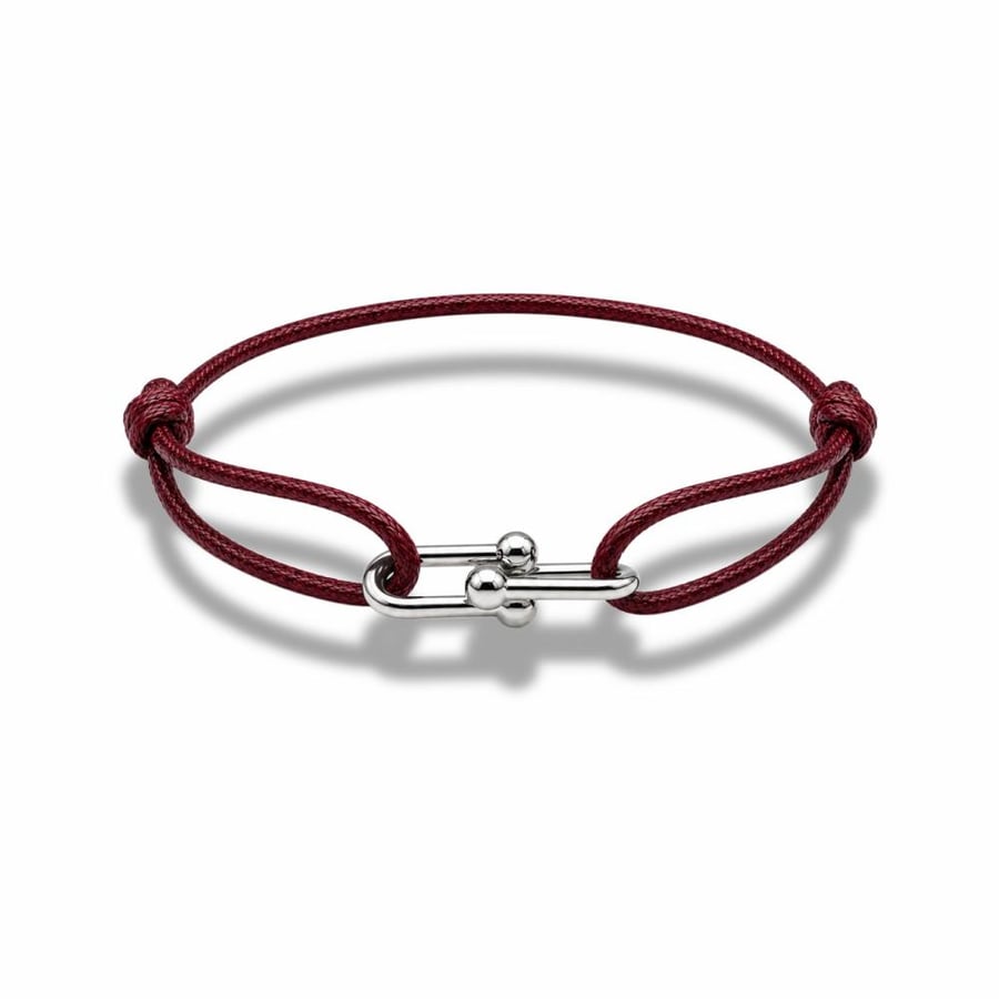 BURGUNDY HORSESHOE BRACELET