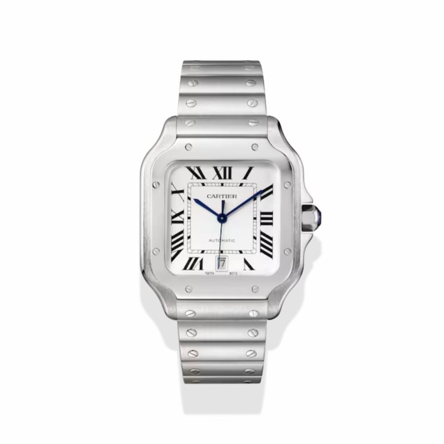CARTIER SANTOS CROCO PRINT STRAPS