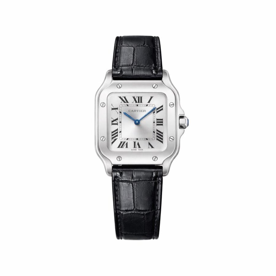 CARTIER SANTOS CROCO PRINT STRAPS