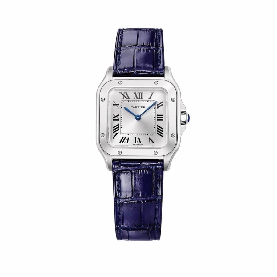 CARTIER SANTOS CROCO PRINT STRAPS