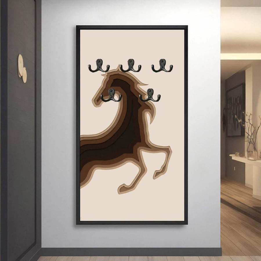 لوحة قماشية بتصميم مودرن لتعليق الملابس