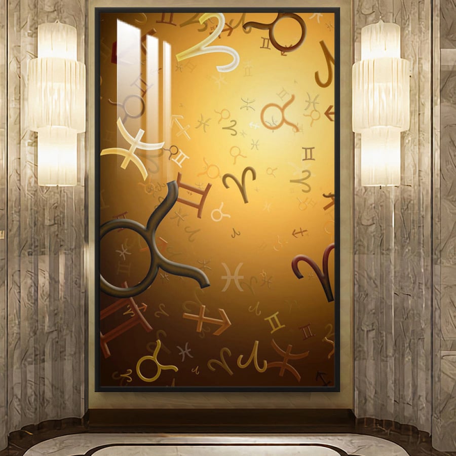 Wall art with modern design, frame, and acrylic layer
