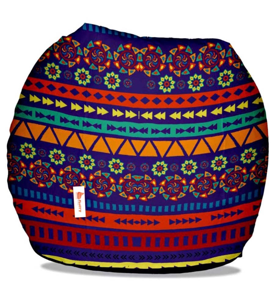 Between bag with colorful geometric engravings – a cheerful decorative touch