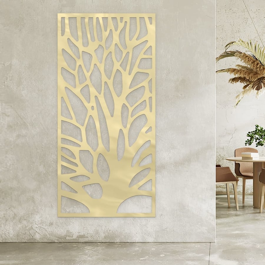 Acrylic painting with tree design