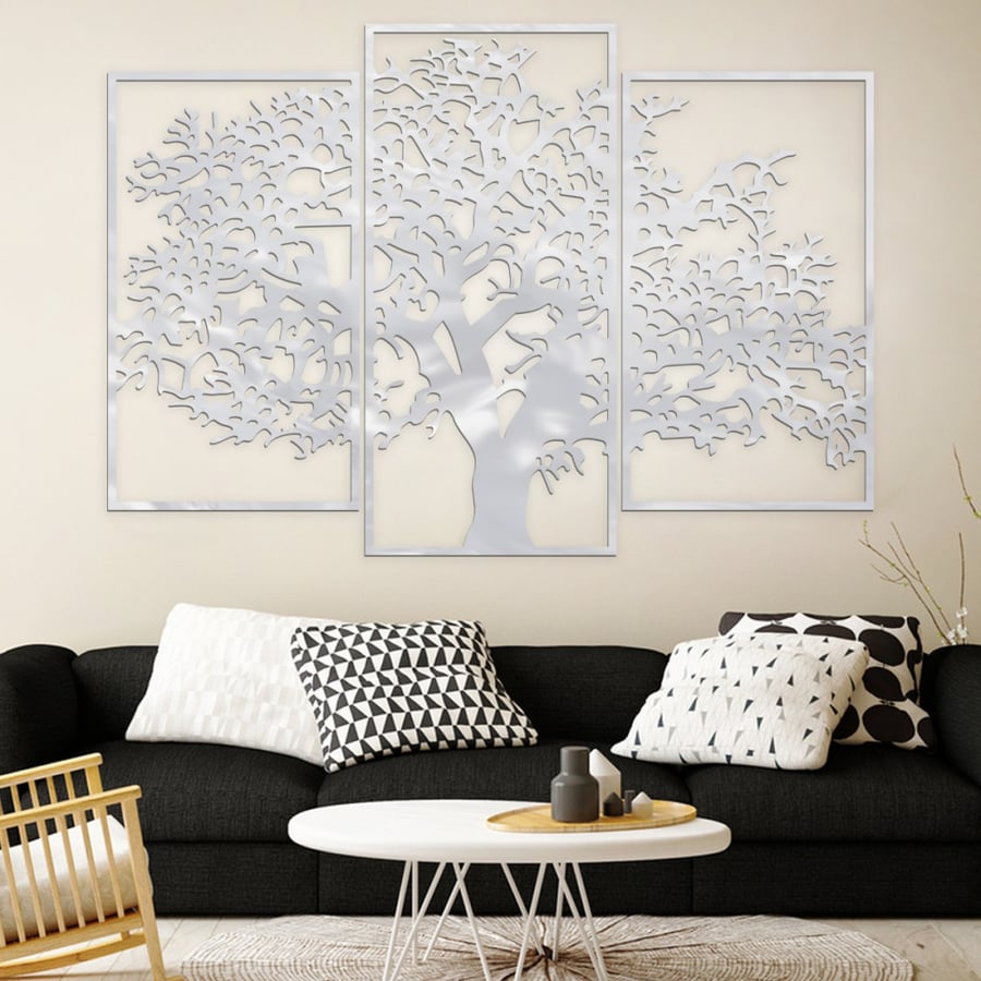 Acrylic painting with tree pattern