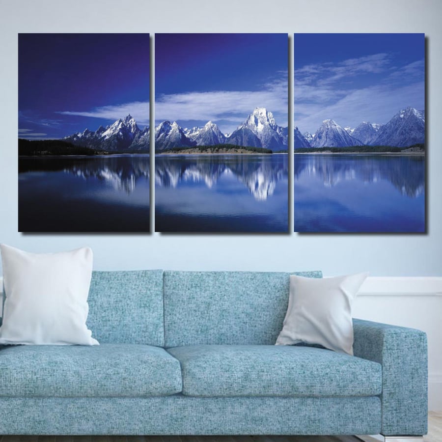 Three modern canvas paintings