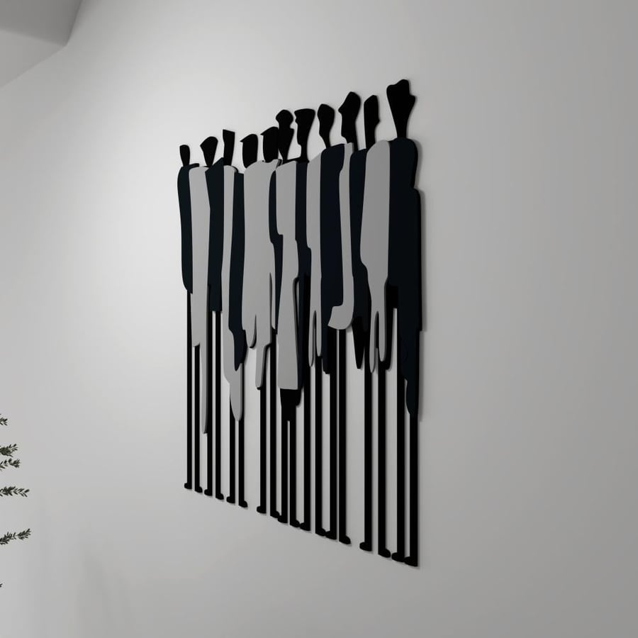 منحوتة ديكور خشبية بتصميم أشخاص