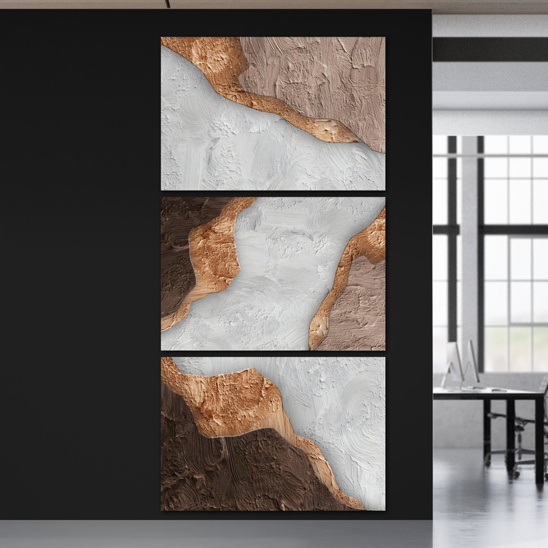 Three MDF wooden panels size 120x60 cm