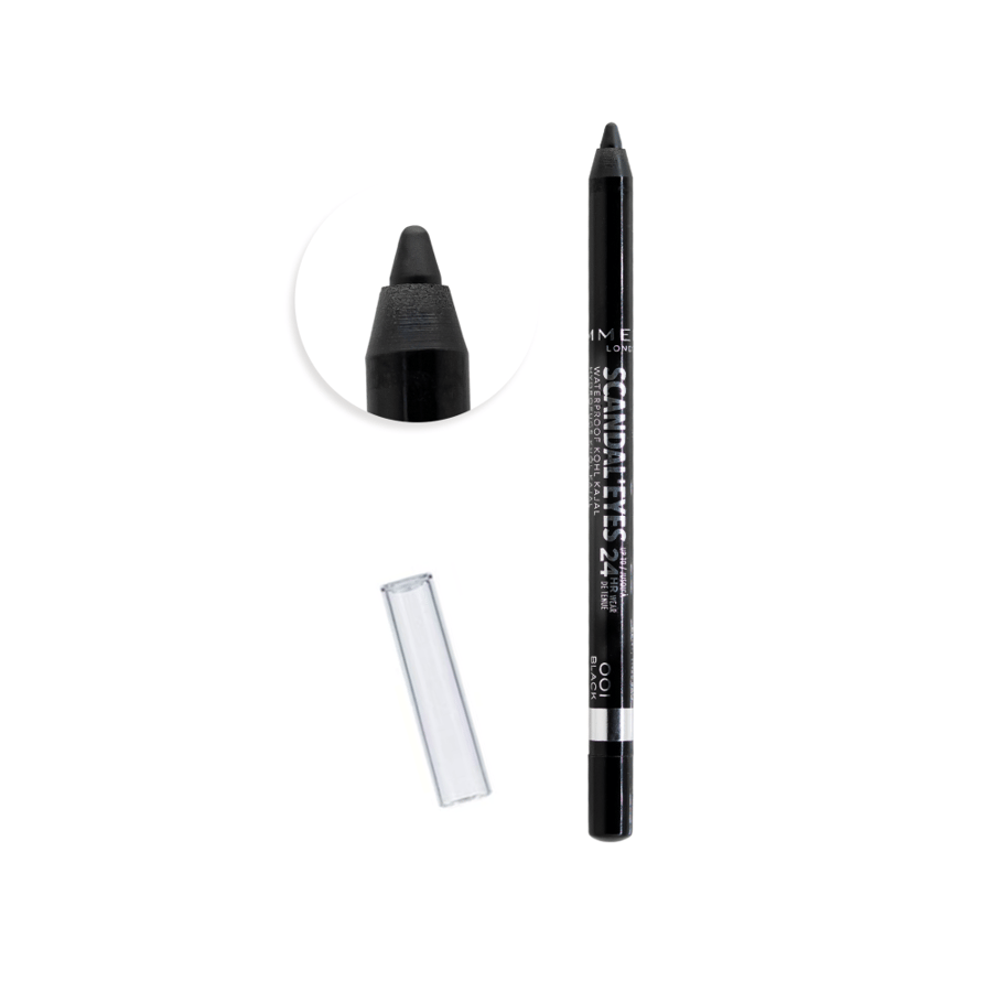 Black eyeliner pencil Scandal Eyes from Rimmel London 001