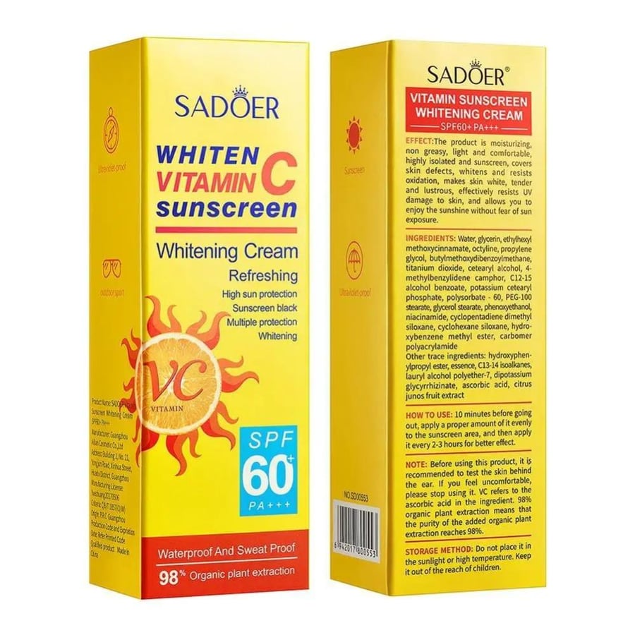 كريم واقي شمس بفيتامين سي SPF 60PA