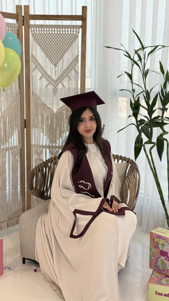 طقم عباية تخرج سكري وبرغندي فردي