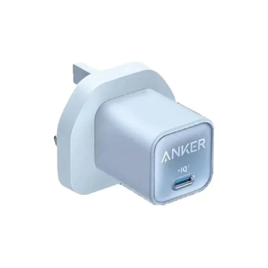 انكر - شاحن جداري نانو بقوة 30 واط بمنفذ USB-C - سماويANKER