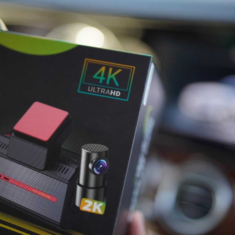كاميرا سيارة داش كام أمامية وخلفية M320 بدقة 4k من TechBox