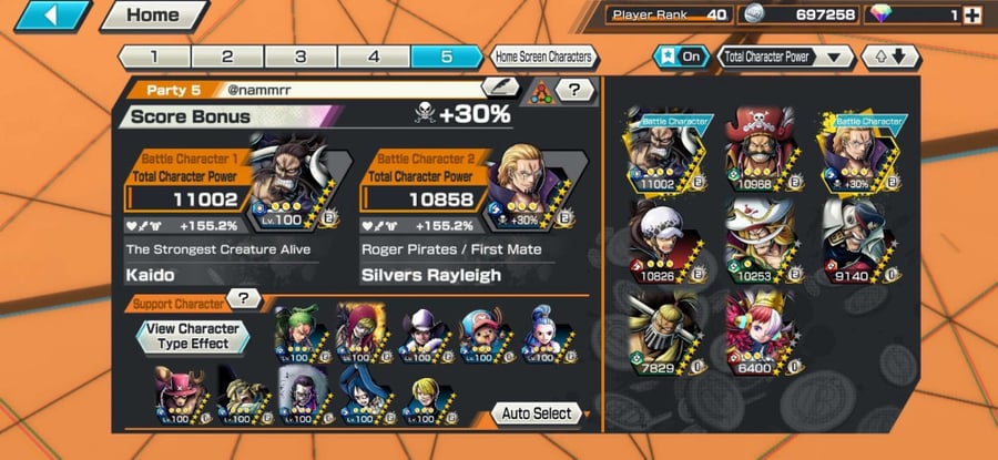 حساب Bounty Rush عادي