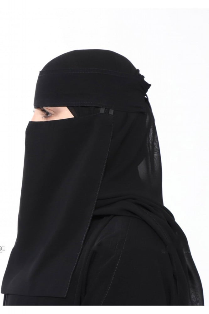 نقاب طويل 2 مطاط بربطه نحيف وبدون مقوى
