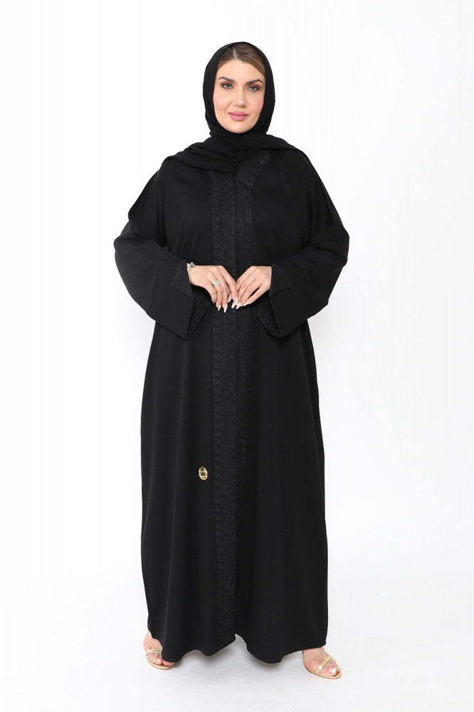 عباية منسوجة من قماش الصالونا الكوري الأصلي مع طرحتها