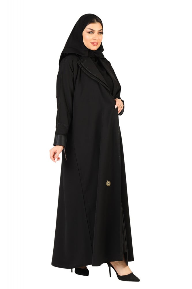 عباية قلاب منسوجة من قماش الصالونا الكوري الأصلي مع طرحتها