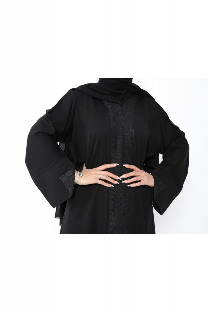 عباية منسوجة من قماش الصالونا الكوري الأصلي مع طرحتها
