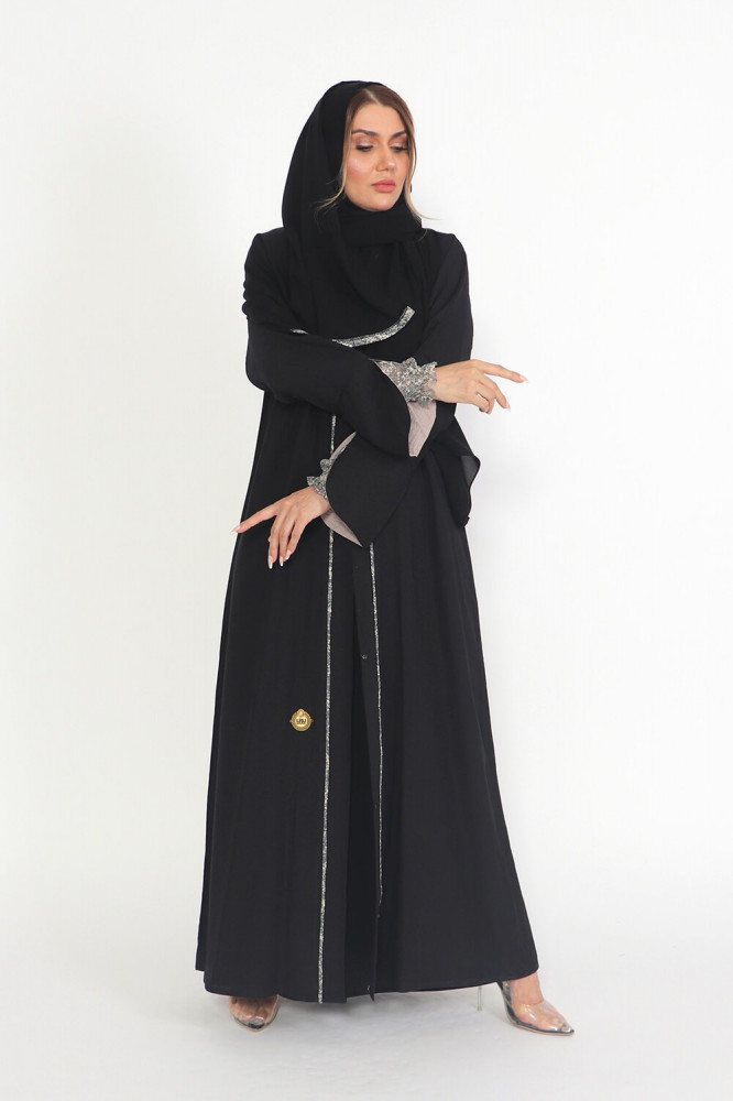 عباية منسوجة من الصالونا الكوري الأصلي مع طرحتها