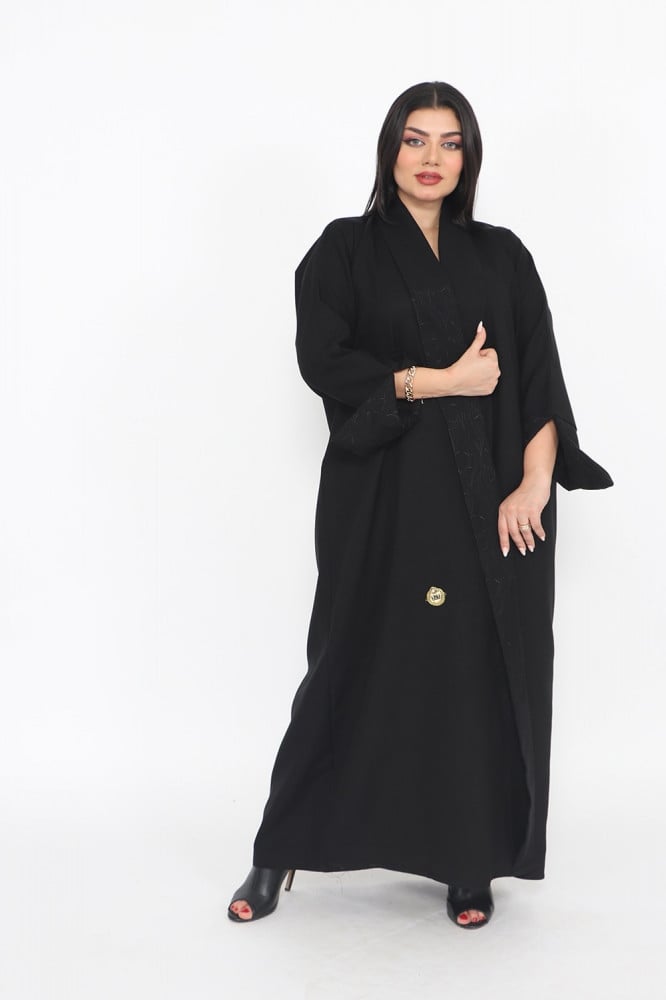 عباية منسوجة من قماش الصالونا الكوري الأصلي مع طرحتها