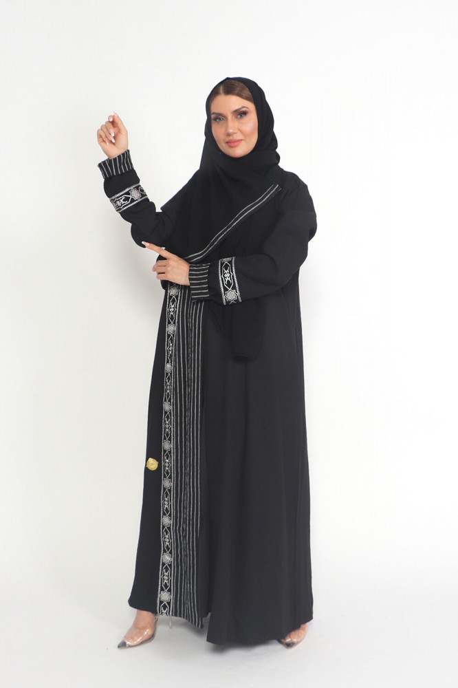 عباية منسوجة من الصالونا الكوري الأصلي مع طرحتها