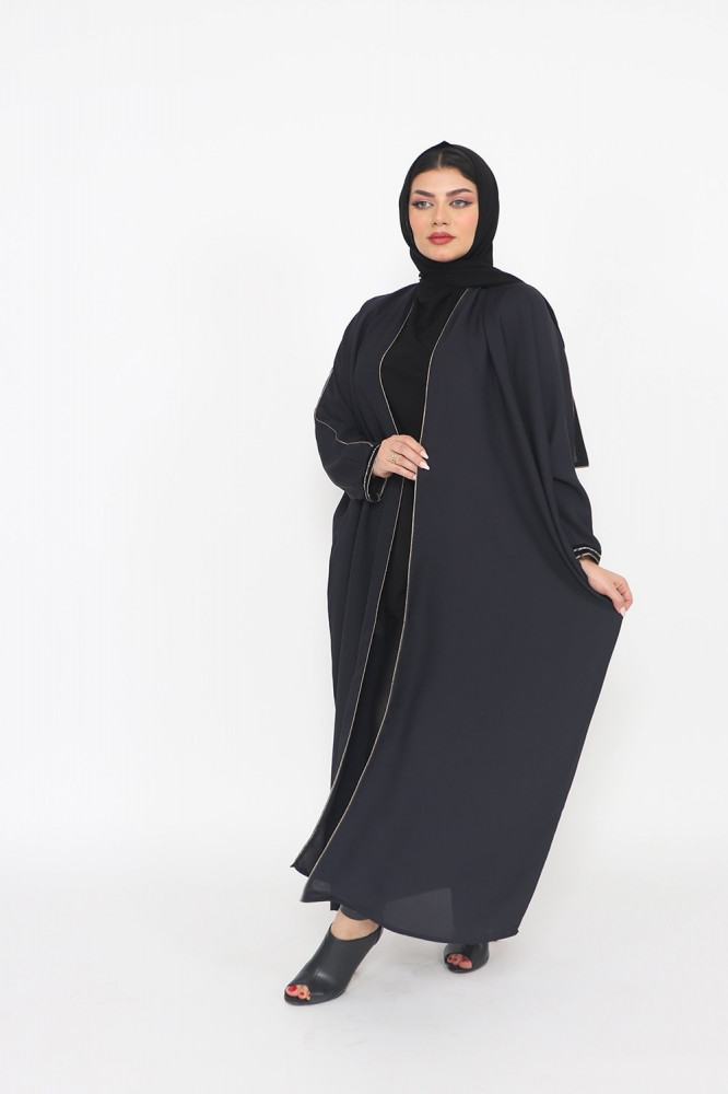 عباية ملونة فراشة منسوجة من قماش الكريب الطايح مع طرحتها