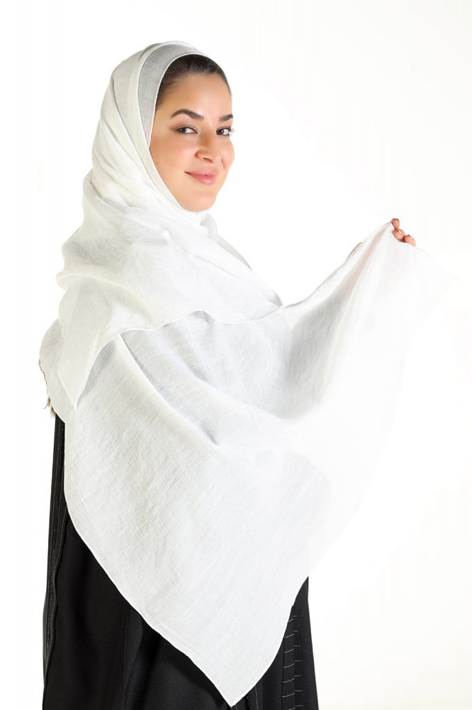 طرحه سكري من قماش لينين سادة