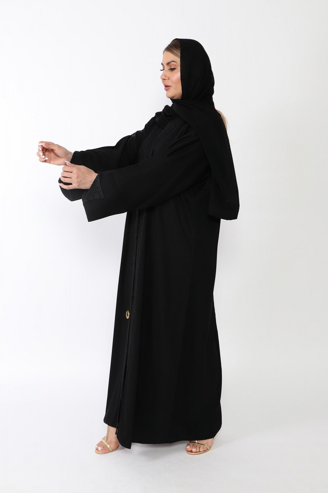 عباية منسوجة من قماش الصالونا الكوري الأصلي مع طرحتها