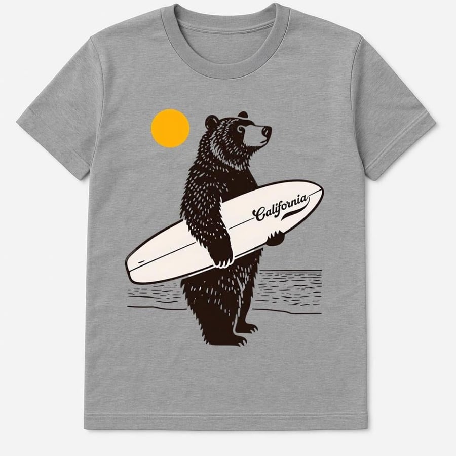 تيشيرت surfing bear قطن 100%