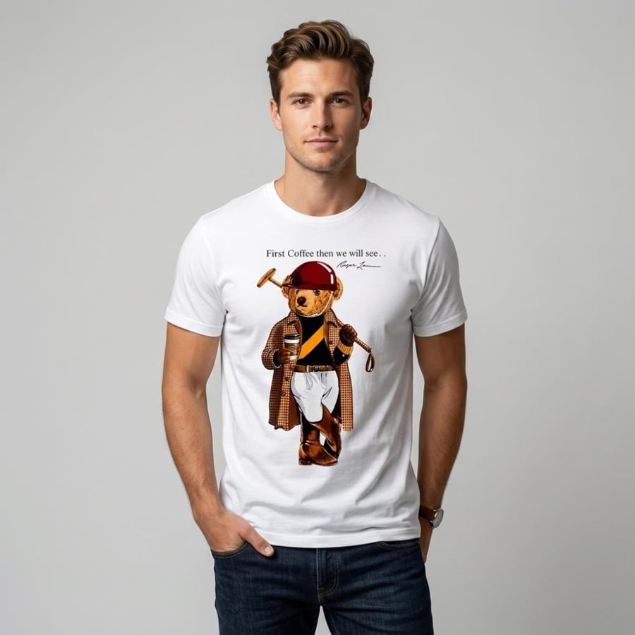 تيشيرت Coffee Bear قطن 100%