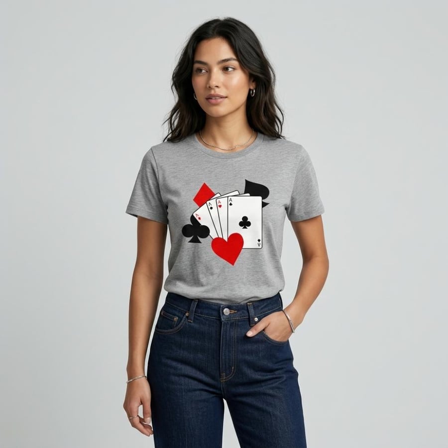 تيشيرت playing cards قطن 100%