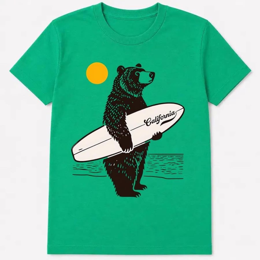 تيشيرت surfing bear قطن 100%