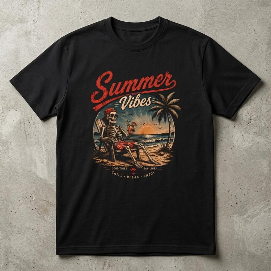 تيشيرت summer vibes قطن 100%