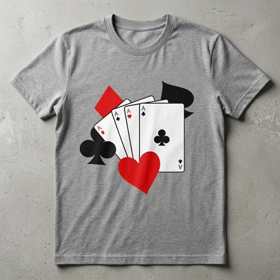 تيشيرت playing cards قطن 100%