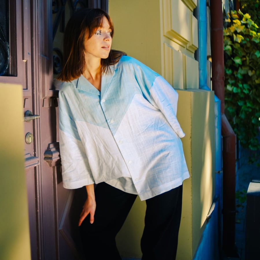 D01–04 Soft Panel Oversized Shirt