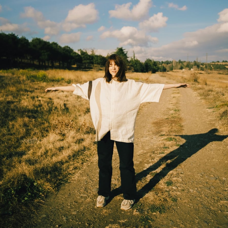 D01–10 Contrast Panel Oversized Shirt