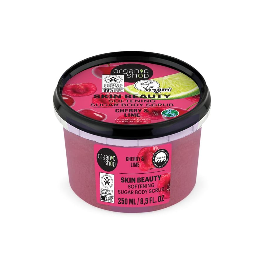 Organic Shop body scrub sugar softening with cherry and lime 250 ml