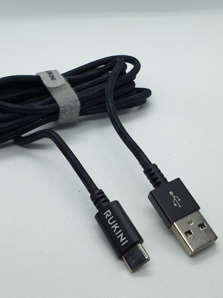 منتج امريكي  كيبل USB-C قماش مقاوم  للقطع الطول 2 متر قماش يدعم الشحن السريع