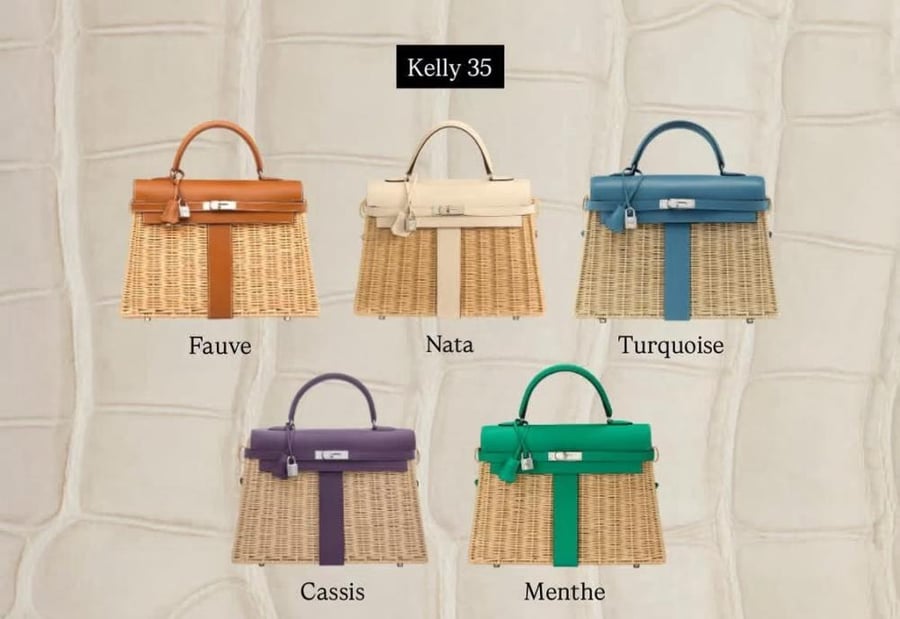 Hermès Picnic Kelly 35 شغل يدوي
