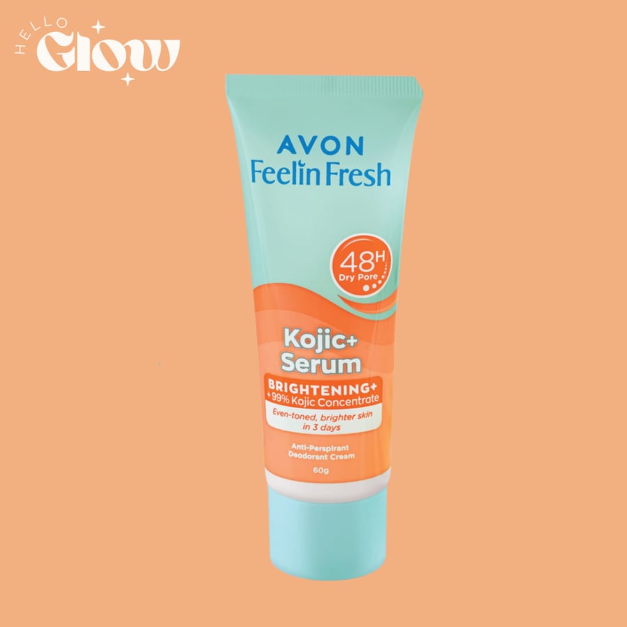 كريم مزيل العرق + مقشر بالكوجيك  -Avon Deodorant Feelin Fresh Kojic + Serum - 55g